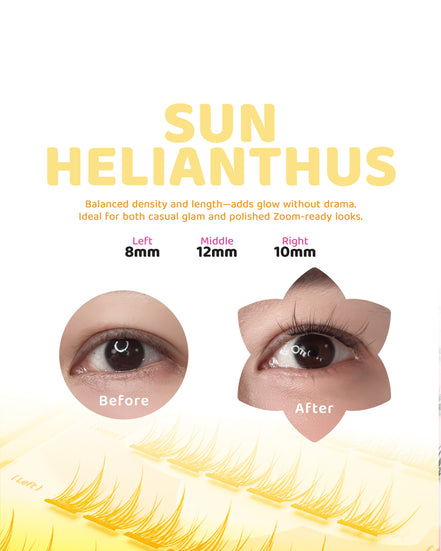 Sun Helianthus Non-Glue Eyelashes